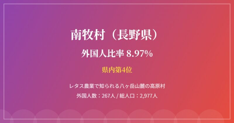 南牧村(長野県)の街並み