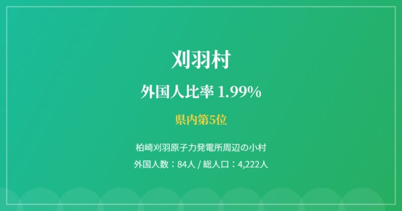 刈羽村の街並み