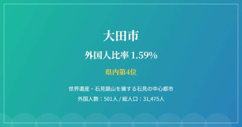 大田市の街並み