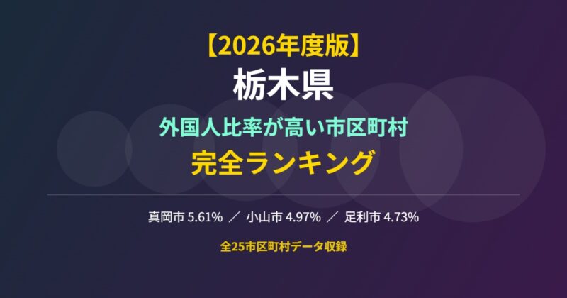 栃木県 外国人比率が高い市区町村ランキング