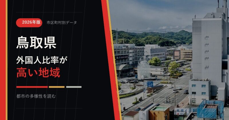 鳥取県の外国人比率が高い地域を示すアイキャッチ画像