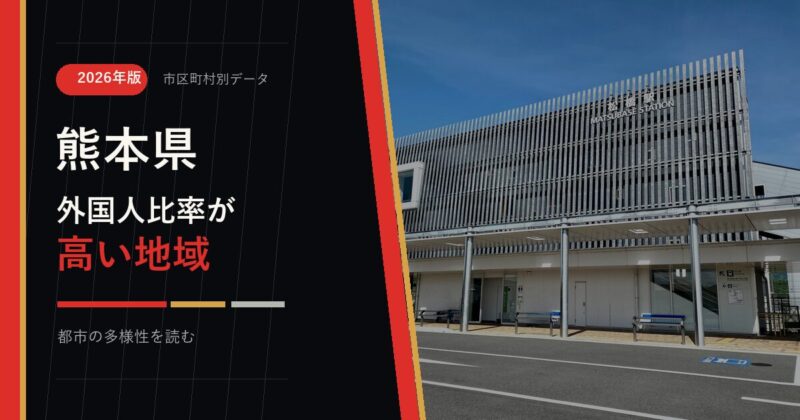 熊本県の外国人比率が高い地域を示すアイキャッチ画像